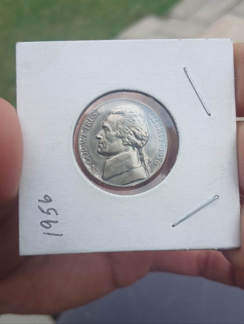 1956 No Mint Mark Nickle (See The Steps)